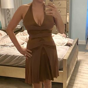 Bebe bronze brown cocktail dress